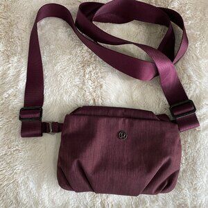 Lululemon Crossbody Bag with Detachable Strap (Burgundy/Maroon Color)